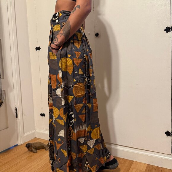 ✨ Vintage Diane von Furstenberg Maxi Skirt — Abstract Print, High Waist ✨ - Picture 2 of 4